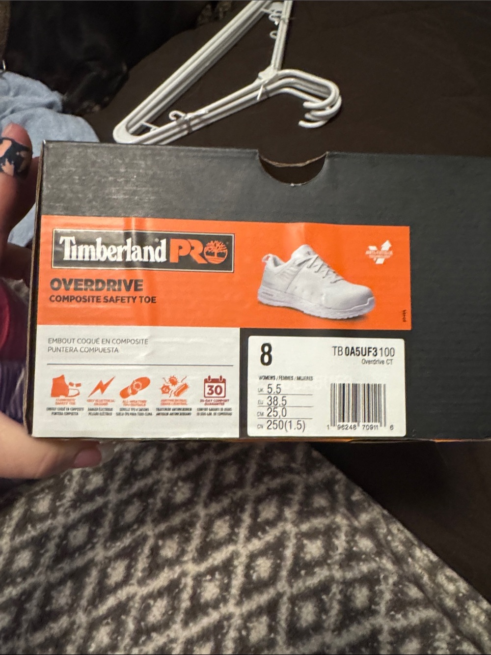 Timberland PRO womens Overdrive Composite Toe Sneakers in White